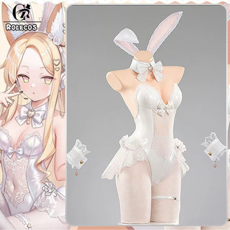 Leather Work Dress - ROLECOS เกมบลูอาร์ไคฟ ยูริโซโน เซยะคอสเพลย์เครื่องแต่งกายเซ็กซี่ชุดกระต่ายผู้หญิงเซ็กซี่คอสเพลย์ชุดจั๊มสูทสีขาวชุด