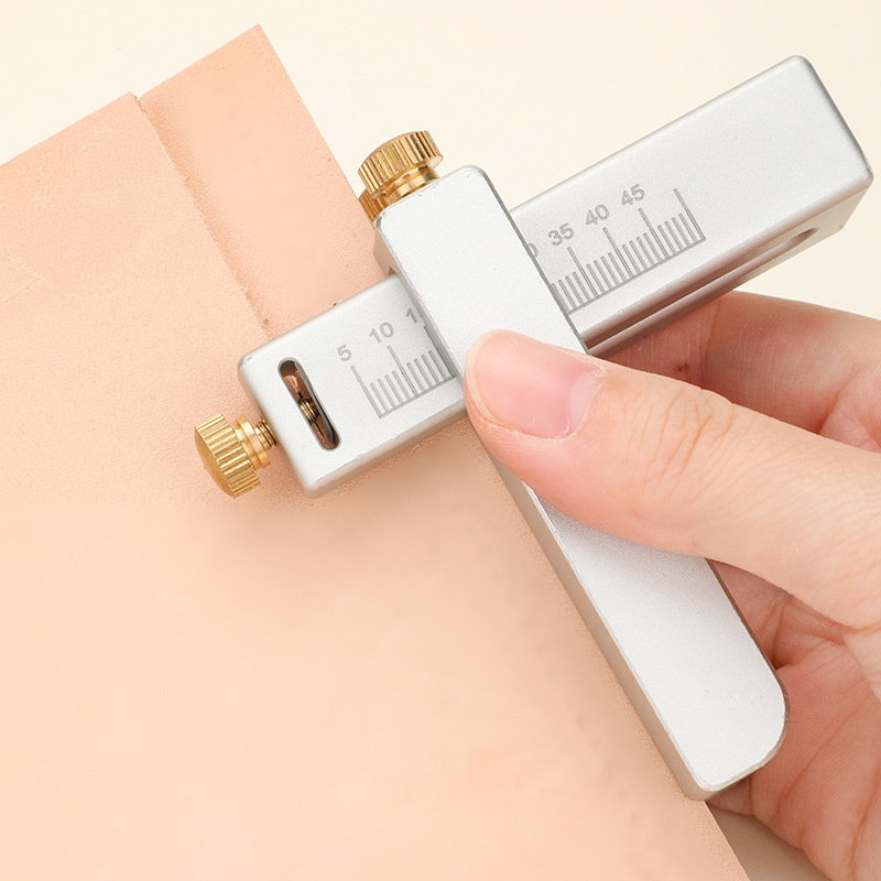 Leatherwork Accessories - เครื่องตัดสายหนัง, เครื่องตัดแถบหนังโลหะผสมอะลูมิเนียม, เครื่องมือตัดสายหนังแบบปรับได้สำหรับงานหนัง DIY