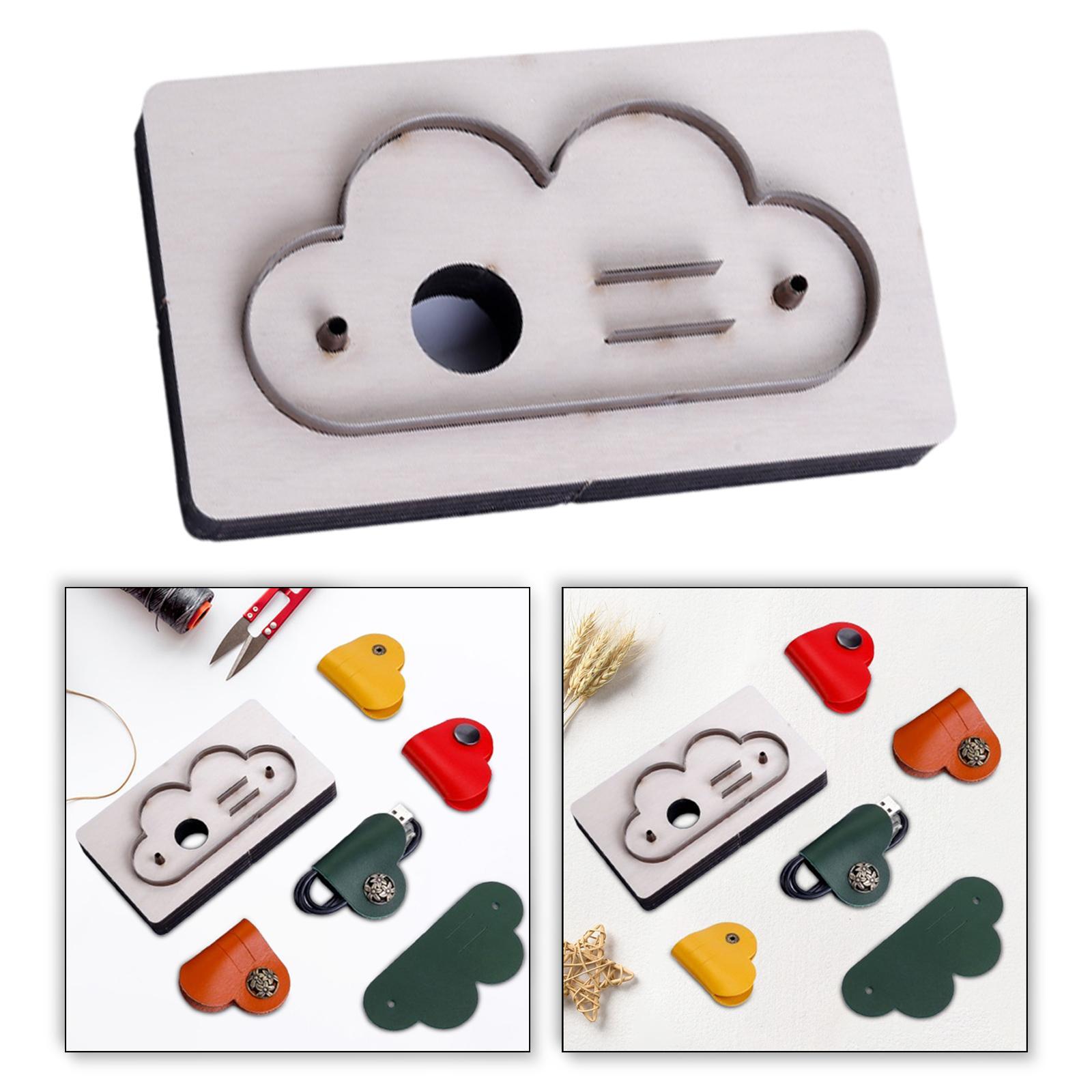 Leatherwork Jewelry - แม่พิมพ์ตัดหนังไม้ ทนทาน พร้อมเครื่องมือหล่อขอบโลหะ สำหรับงานเครื่องประดับ กระเป๋า และงานฝีมือ