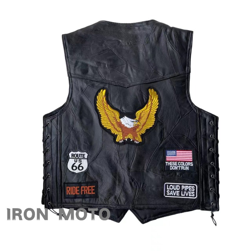เสื้อกั๊กมอเตอร์ไซค์ใหม่สำหรับ - Leather Work Vest บทวิจารณ์และราคา