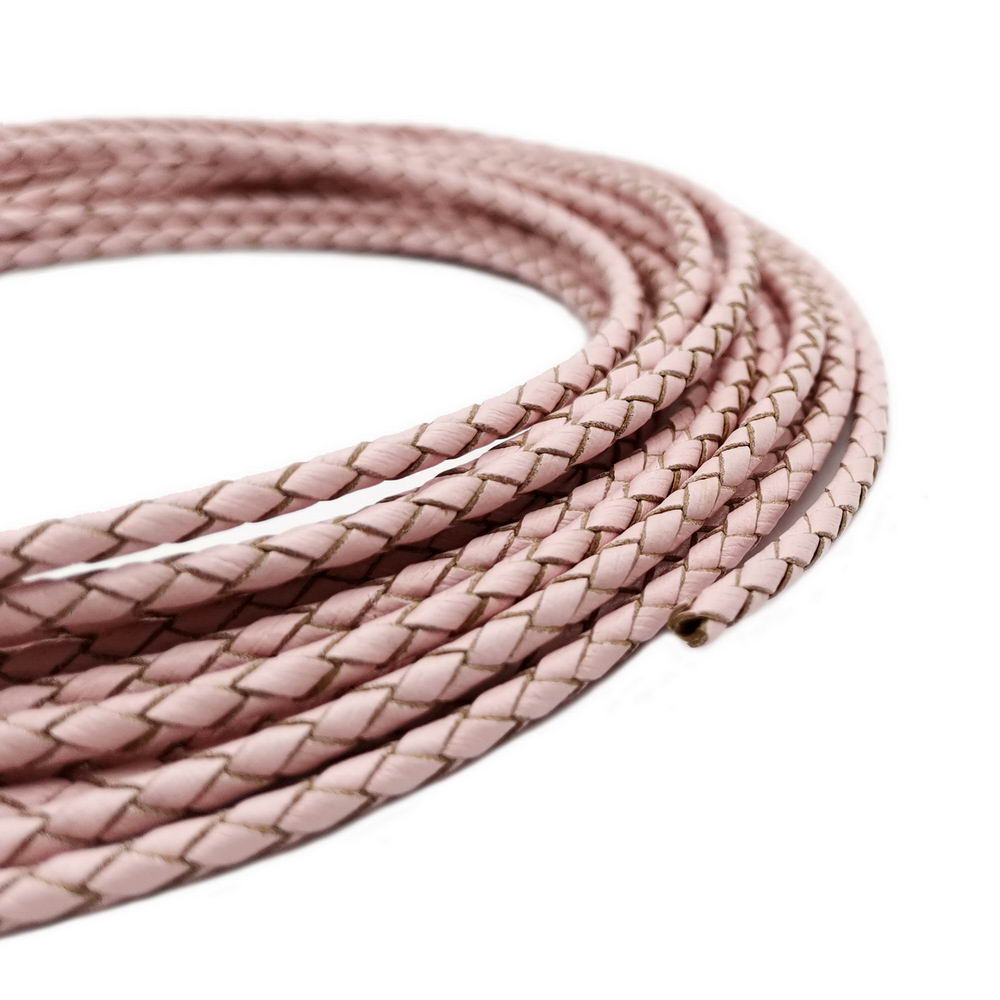Aaazee สายหนังโบโลถักเปียสีชมพ - Leatherwork Jewelry บทวิจารณ์และราคา