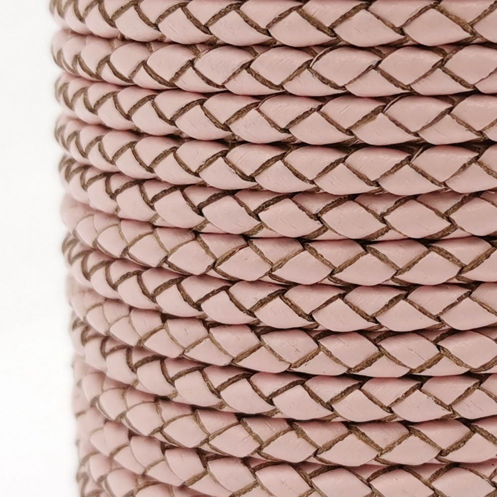 Aaazee สายหนังโบโลถักเปียสีชมพ - Leatherwork Jewelry บทวิจารณ์และราคา