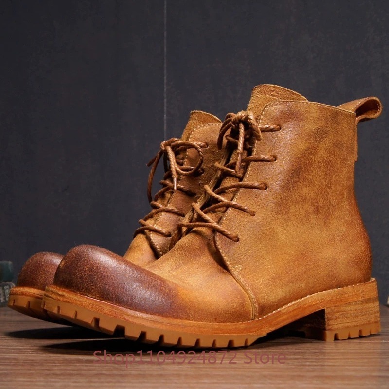 รองเท้าบูททะเลทรายสไตล์เรโทรทำ - Leather Work Western บทวิจารณ์และราคา