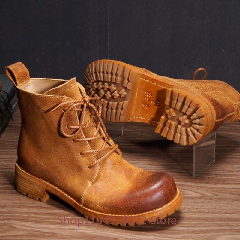 รองเท้าบูททะเลทรายสไตล์เรโทรทำ - Leather Work Western บทวิจารณ์และราคา