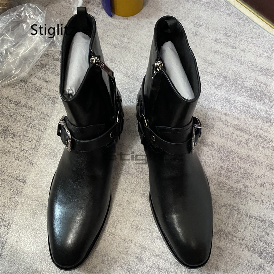 รองเท้าบูทหุ้มข้อแบบมีหัวเข็มข - Leather Work Western บทวิจารณ์และราคา