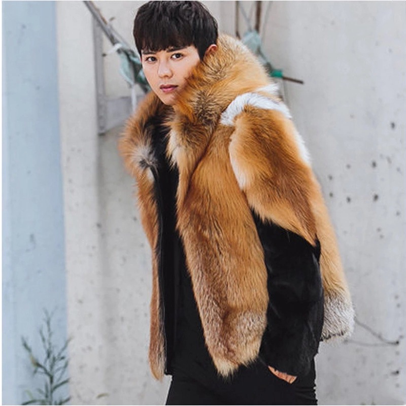 เสื้อโค้ทขนเฟอร์เทียมผู้ชาย ปี - Leather Work Jacket With Hood บทวิจารณ์และราคา