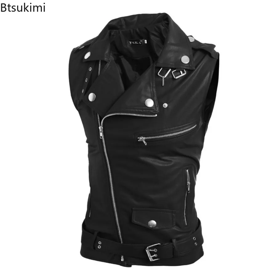 เสื้อกั๊กหนัง PU ลำลองสำหรับผู - Leather Work Vest บทวิจารณ์และราคา