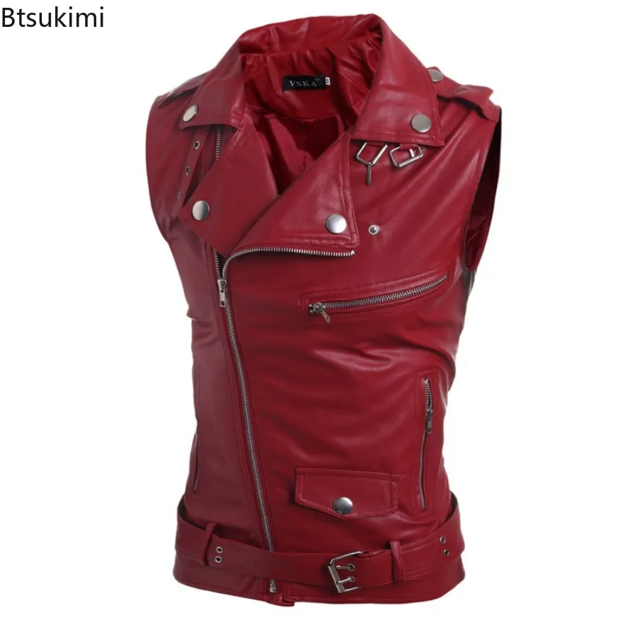 เสื้อกั๊กหนัง PU ลำลองสำหรับผู - Leather Work Vest บทวิจารณ์และราคา