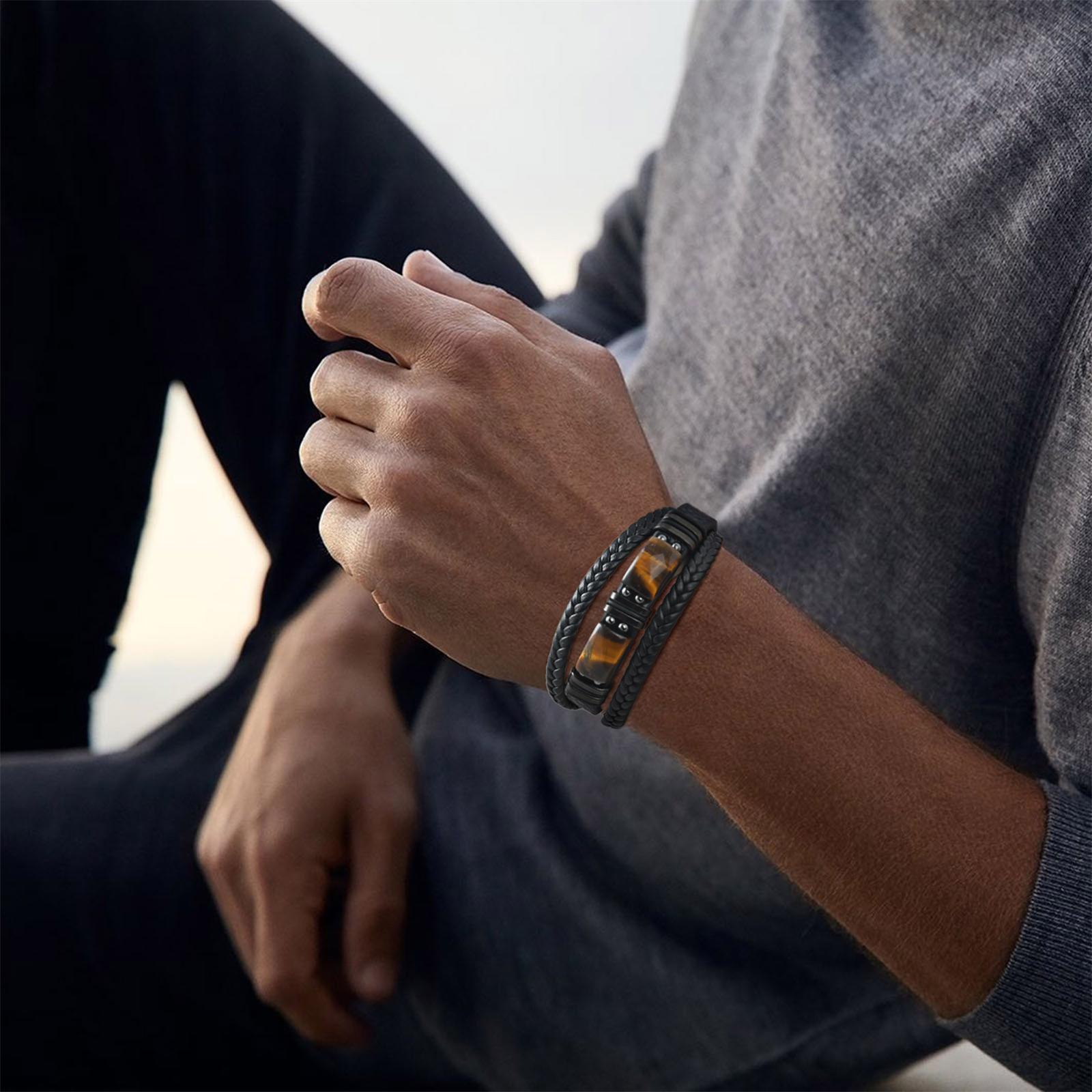 กำไลข้อมือหนังถักสำหรับผู้ชาย  - Leatherwork Jewelry บทวิจารณ์และราคา