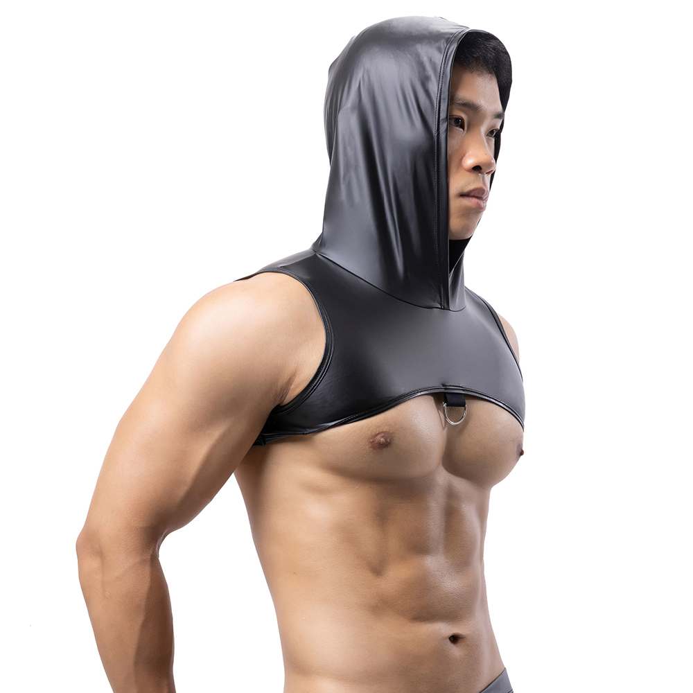 ผู้ชายหนัง Faux Hooded Fitness - Leather Work Vest บทวิจารณ์และราคา