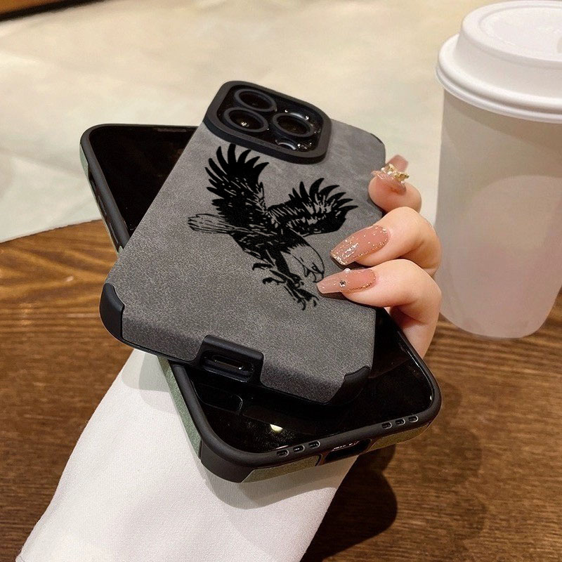 เคสโทรศัพท์หนังลายอินทรีดำ ซิล - Leatherwork Drawing บทวิจารณ์และราคา