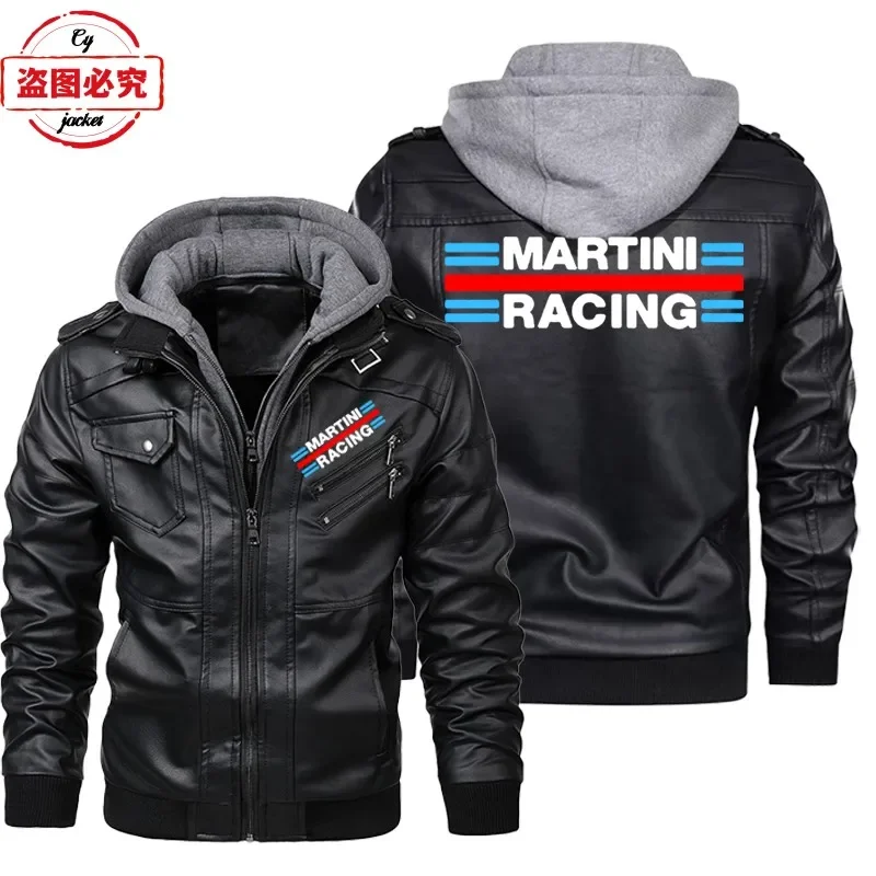 เสื้อแจ็คเก็ตหนังพียูพิมพ์ลายโ - Leather Work Jacket With Hood บทวิจารณ์และราคา