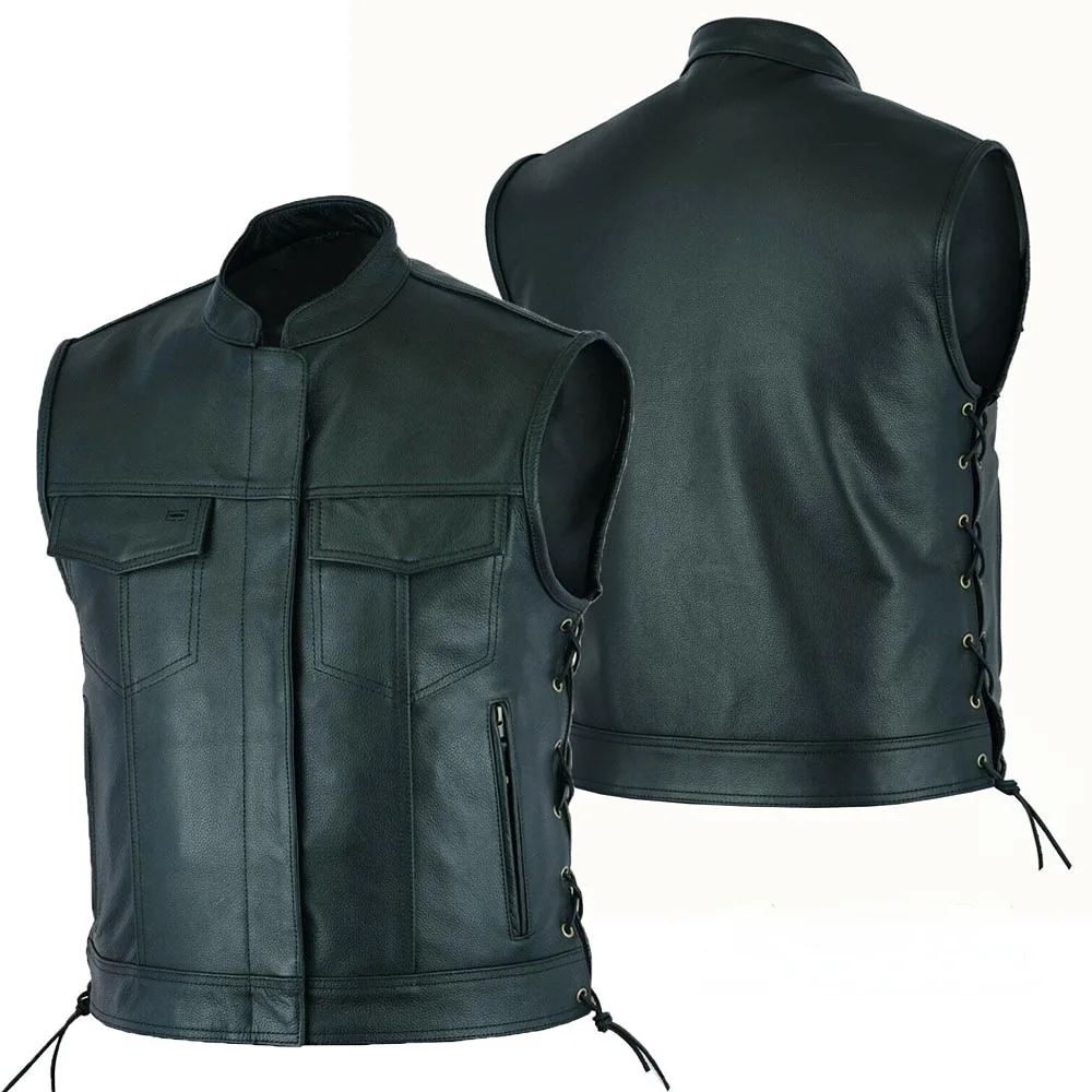 เสื้อกั๊กหนัง Punk แฟชั่น Casu - Leather Work Vest บทวิจารณ์และราคา
