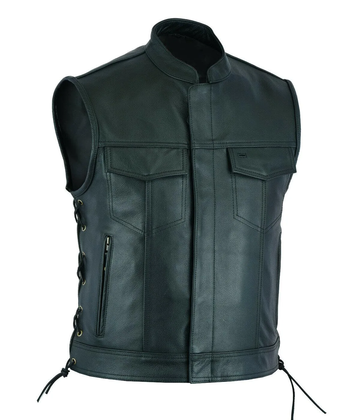 เสื้อกั๊กหนัง Punk แฟชั่น Casu - Leather Work Vest บทวิจารณ์และราคา