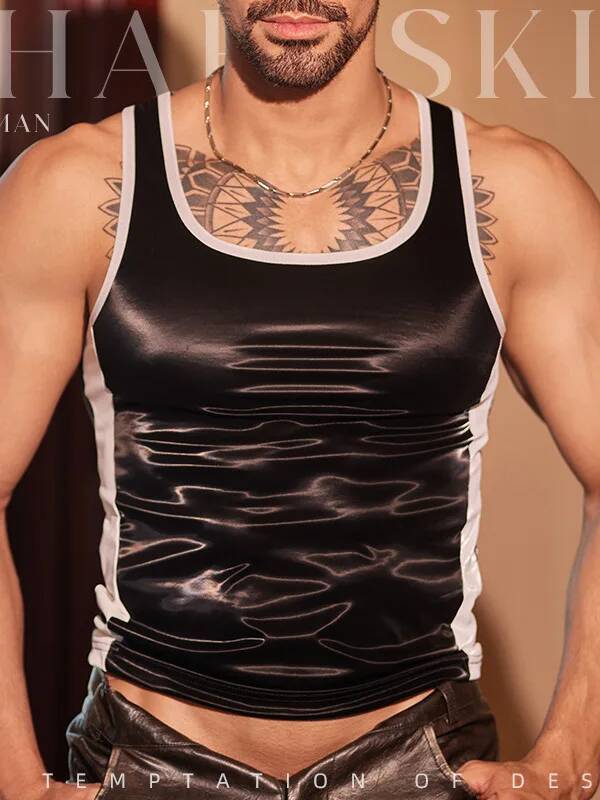เสื้อกีฬาผู้ชายเสื้อรัดรูปฟิตเ - Leather Work Vest บทวิจารณ์และราคา